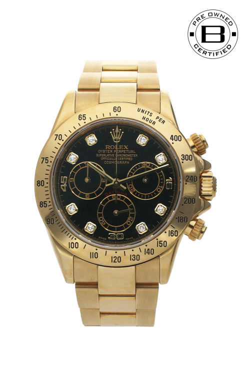 ROLEX DAYTONA IN ORO GIALLO, INDICI DIAMANTI - U-116528