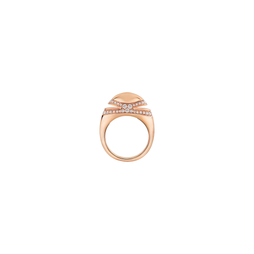 ANELLO CABOCHON IN ORO ROSA E DIAMANTI - AN860280