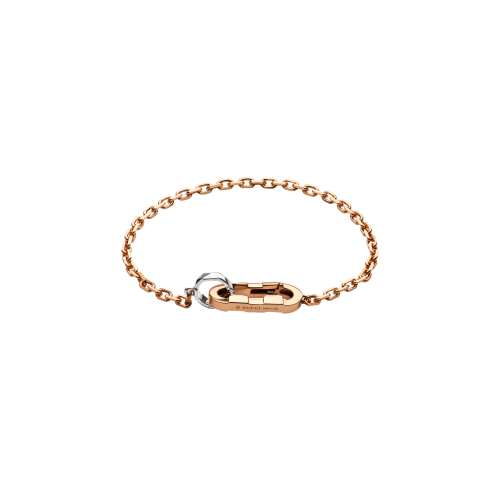 BRACCIALE A CATENA GUCCI LINK TO LOVE IN ORO ROSA E ORO BIANCO - YBA786693002