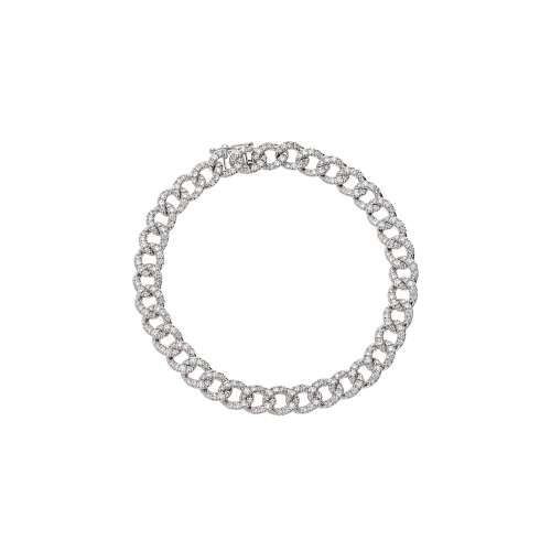 BRACCIALE GROUMETTE IN ORO BIANCO FULL PAVÉ DI DIAMANTI - 234-5631