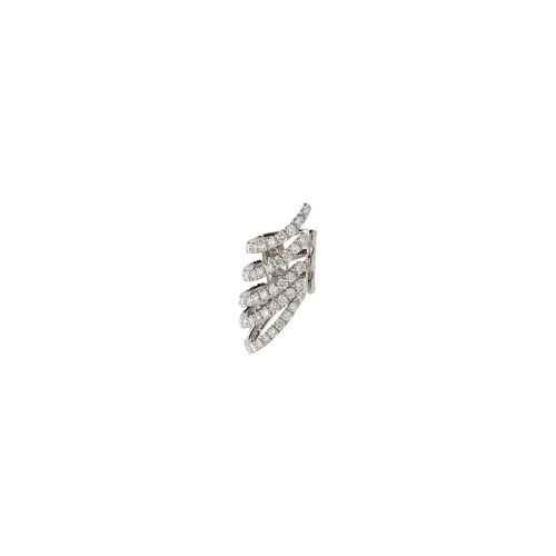 ORECCHINO SINGOLO EAR-CUFF IN ORO BIANCO E PAVÉ DI DIAMANTI - 234-6041-3