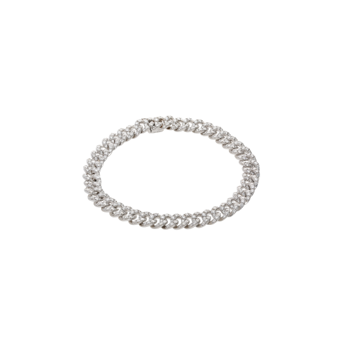 BRACCIALE GROUMETTE IN ORO BIANCO FULL PAVÉ DI DIAMANTI - 216-CR1048