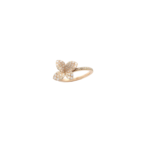 ANELLO PETIT GARDEN IN ORO ROSA CON DIAMANTI,  FIORE PICCOLO - 15380R