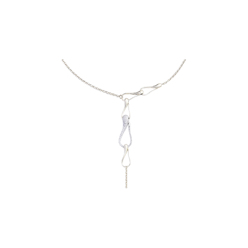 COLLANA Y-SHAPE ELIKA IN ORO PALE YELLOW, ORO BIANCO E DIAMANTI - DEK24CAPYDI