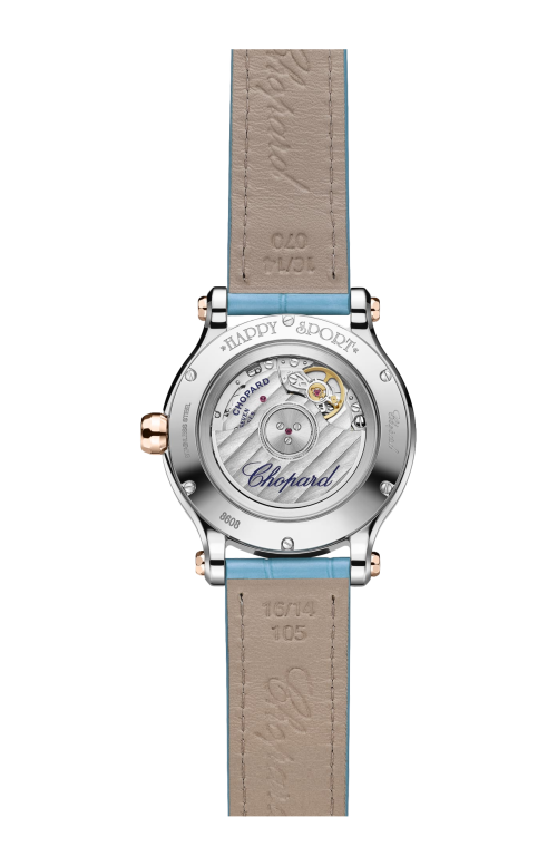 HAPPY SPORT, 33 MM AUTOMATICO, ORO ROSA ETICO, LUCENT STEEL™, DIAMANTI - 278608-6013