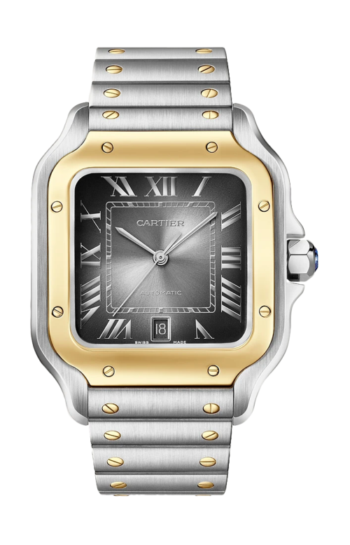 SANTOS DE CARTIER, MODELLO GRANDE, ACCIAIO, ORO ROSA, AUTOMATICO - W2SA0030