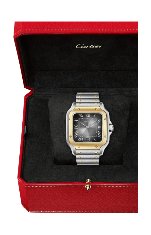 SANTOS DE CARTIER, MODELLO GRANDE, ACCIAIO, ORO ROSA, AUTOMATICO - W2SA0030