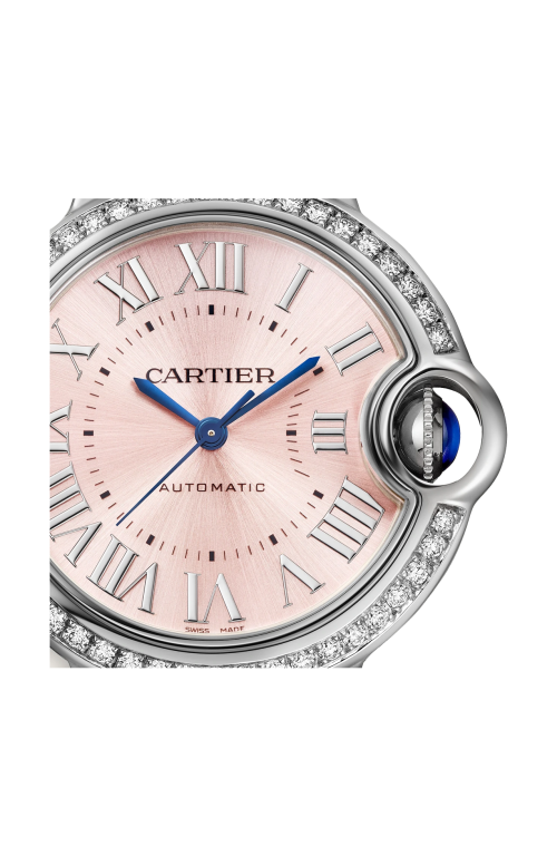 BALLON BLEU DE CARTIER 33 MM, AUTOMATICO, ACCIAIO, DIAMANTI - W4BB0037