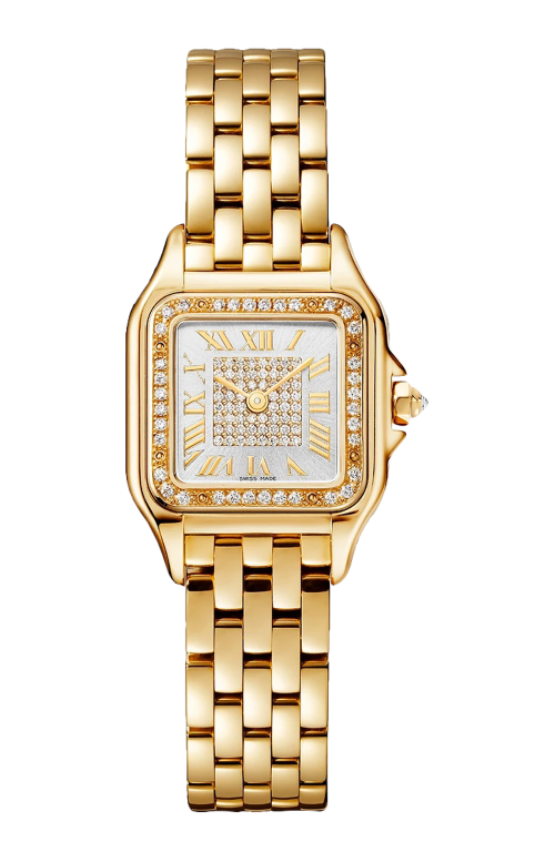 PANTHÈRE DE CARTIER MODELLO PICCOLO, ORO GIALLO, DIAMANTI, QUARZO - WJPN0080