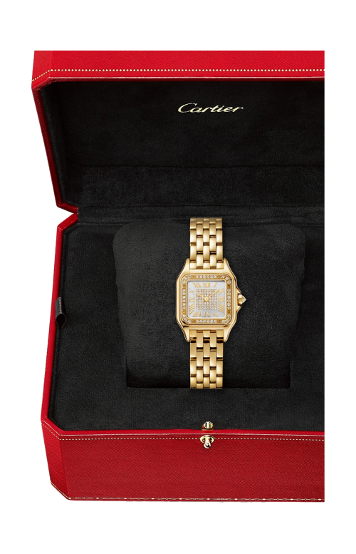 PANTHÈRE DE CARTIER MODELLO PICCOLO, ORO GIALLO, DIAMANTI, QUARZO - WJPN0080