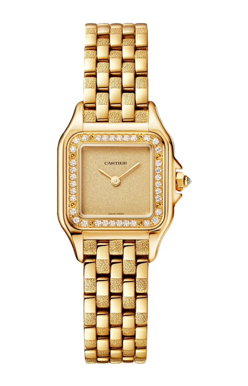 PANTHÈRE DE CARTIER MODELLO PICCOLO, QUARZO, ORO GIALLO, DIAMANTI - WJPN0057