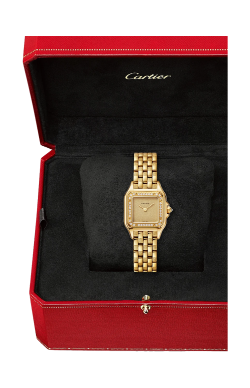 PANTHÈRE DE CARTIER MODELLO PICCOLO, QUARZO, ORO GIALLO, DIAMANTI - WJPN0057