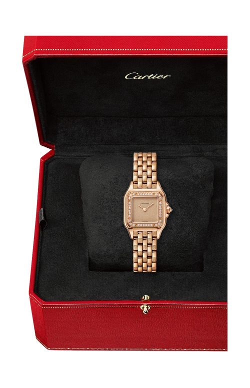 PANTHÈRE DE CARTIER MODELLO PICCOLO, QUARZO, ORO ROSA, DIAMANTI - WJPN0058