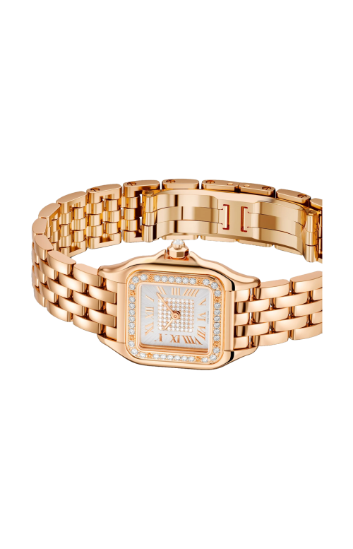 PANTHÈRE DE CARTIER MODELLO PICCOLO, QUARZO, ORO ROSA, DIAMANTI - WJPN0039