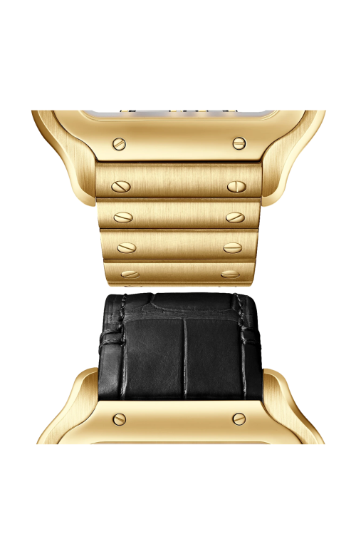 SANTOS DE CARTIER SQUELETTE, MODELLO GRANDE, ORO GIALLO, SCHELERATO, MANUALE - WHSA0042