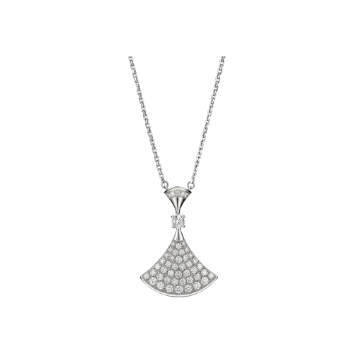 COLLANA DIVAS' DREAM IN ORO BIANCO 18 KT CON PAVE' DI DIAMANTI