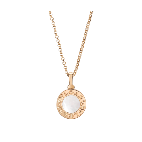 COLLANA BVLGARI BVLGARI IN ORO ROSA 18 KT CON MADREPERLA. LUNGHEZZA 41-43 CM - CL857198