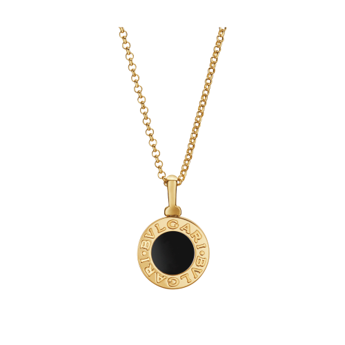 COLLANA BVLGARI BVLGARI IN ORO GIALLO 18 KT CON ONICE - LUNGHEZZA 41 - 43 CM