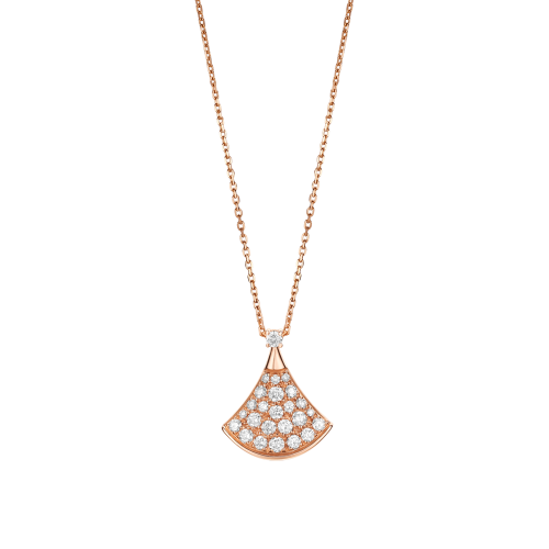 DIVAS' DREAM COLLANA IN ORO ROSA 18 KT E PAVE' DI DIAMANTI