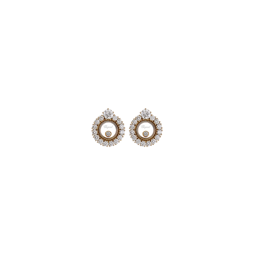 ORECCHINI HAPPY DIAMONDS IN ORO ROSA E DIAMANTI - 839466-5001