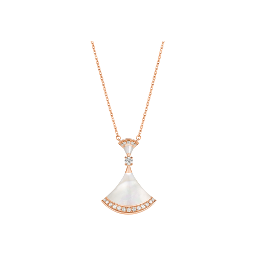 COLLANA DIVAS' DREAM IN ORO ROSA CON PENDENTE MADREPERLA E DIAMANTI - CL858643