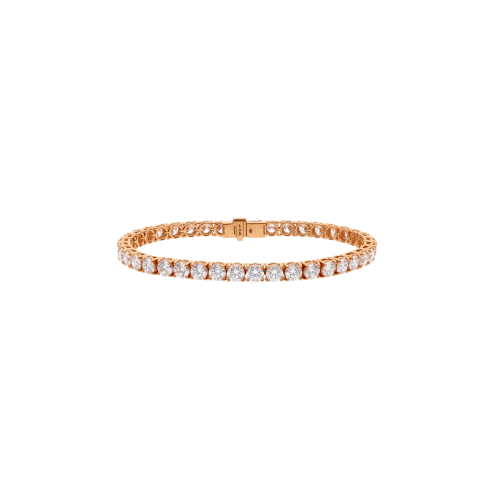 BRACCIALE TENNIS IN ORO ROSA E DIAMANTI CERTIFICATI IGI - 6658