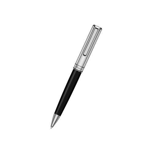 CHOPARD - PENNA A SFERA CLASSICA, RESINA NERA, METALLO COLOR ARGENTO