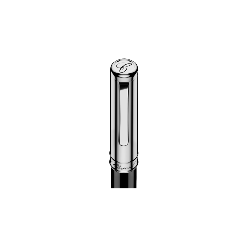 CHOPARD - PENNA A SFERA CLASSICA, RESINA NERA, METALLO COLOR ARGENTO