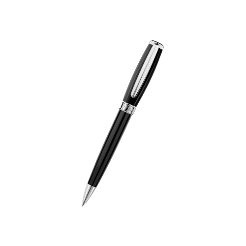 CHOPARD - PENNA A SFERA ALLEGRO, RESINA NERA, PLACCATA PALLADIO