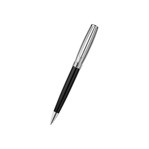 CHOPARD - PENNA A SFERA ALLEGRO, RESINA NERA, PLACCATA PALLADIO