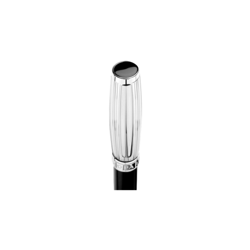 CHOPARD - PENNA A SFERA ALLEGRO, RESINA NERA, PLACCATA PALLADIO