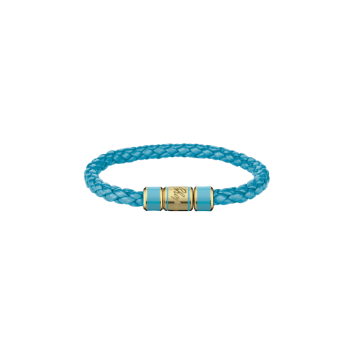 CHOPARD - BRACCIALE SIGNATURE, PELLE TURCHESE, METALLO COLOR ORO ANTICO - 95016-0310