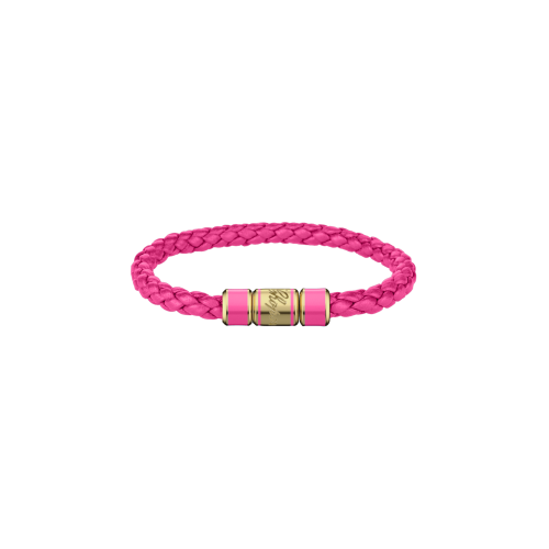 CHOPARD - BRACCIALE SIGNATURE, PELLE FUCSIA, METALLO DORATO ANTICATO - 95016-0305