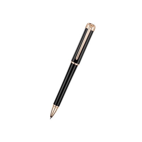 CHOPARD - PENNA A SFERA ALPINE EAGLE, RESINA NERA, PLACCATO ORO ROSA