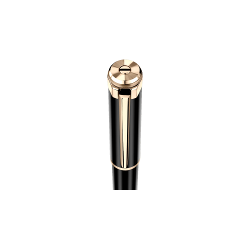 CHOPARD - PENNA A SFERA ALPINE EAGLE, RESINA NERA, PLACCATO ORO ROSA