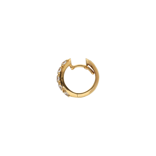 ORECCHINI A CERCHIO PICCOLO IN ORO ROSA E DEMI-PAVÉ DI DIAMANTI - 234-2454