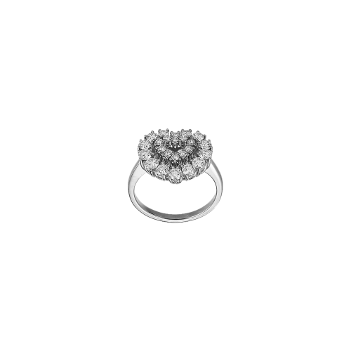 CHOPARD - ANELLO CUORE L'HEURE DU DIAMANT, ORO BIANCO ETICO, DIAMANTI - 829417-1108
