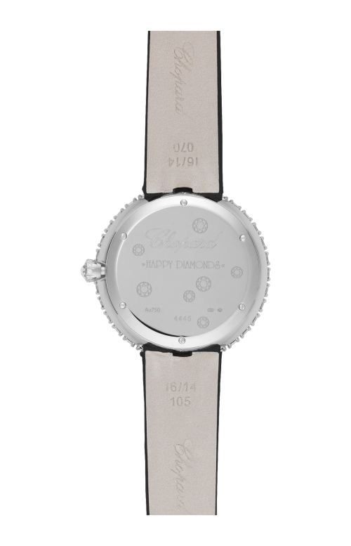HAPPY DIAMONDS JOAILLERIE 38 MM, QUARZO, ORO BIANCO ETICO, DIAMANTI - 204445-1001