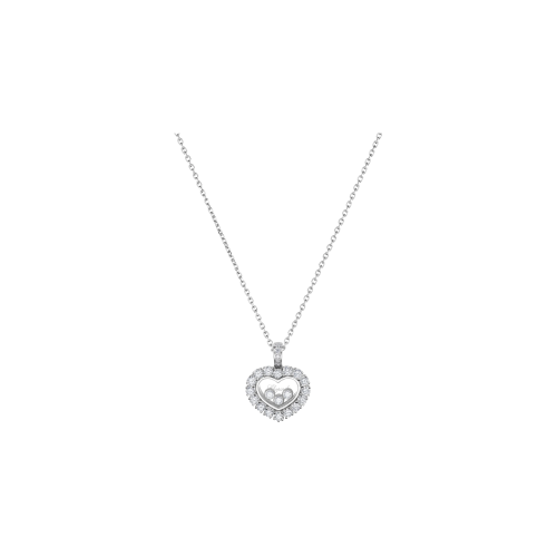 CHOPARD - COLLANA HAPPY DIAMONDS ICONS JOAILLERIE, ORO BIANCO ETICO, DIAMANTI - 79A615-1001