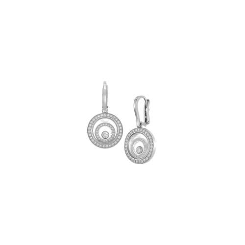 CHOPARD - ORECCHINI HAPPY SPIRIT, ORO BIANCO ETICO, DIAMANTI - 838230-1001