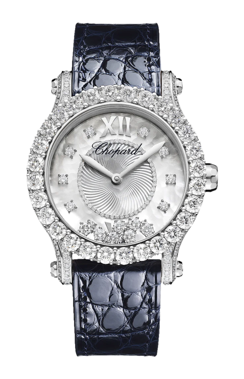 HAPPY SPORT JOAILLERIE 36 MM, AUTOMATICO, ORO BIANCO ETICO, DIAMANTI - 274809-1001