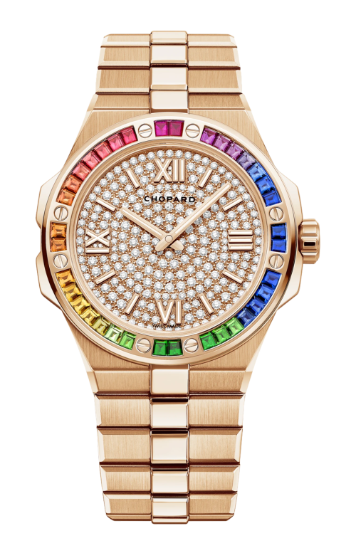 ALPINE EAGLE 41 MM, AUTOMATICO, ORO ROSA ETICO, DIAMANTI, ZAFFIRI COLORATI - 295363-5011