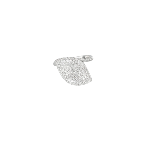 ANELLO ALELUIÁ IN ORO BIANCO CON PAVÉ DI DIAMANTI BIANCHI - 16438B