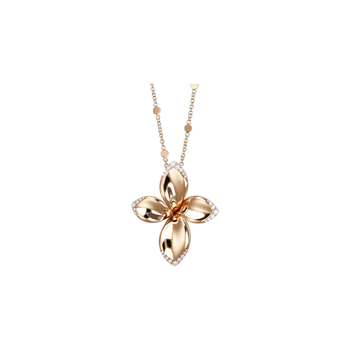 COLLANA GIARDINI SEGRETI IN ORO ROSA E DIAMANTI - 16454R