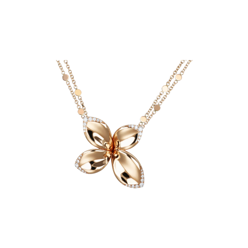 COLLANA GIARDINI SEGRETI IN ORO ROSA E DIAMANTI - 16454R