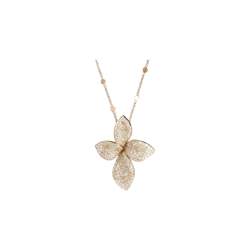 COLLANA GIARDINI SEGRETI IN ORO ROSA CON DIAMANTI BIANCHI E DIAMANTI CHAMPAGNE - 16456R