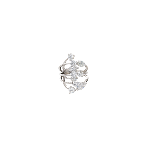 ANELLO RAMI IN PLATINO CON DIAMANTI CERTIFICATI IGI - 3M00008W