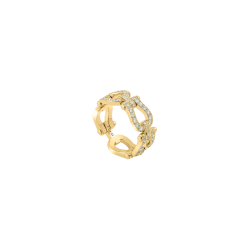 ANELLO MULTIPLO FORCE 10 IN ORO GIALLO FULL PAVÉ DI DIAMANTI - 4J0756