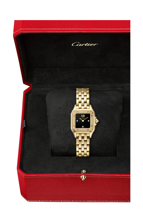 PANTHÈRE DE CARTIER, MODELLO PICCOLO, ORO GIALLO, DIAMANTI, QUARZO - WJPN0053