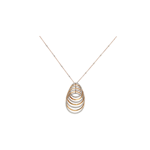 Accedi al prodotto correlato Bartorelli Italian Jewels PENDENTE CON CATENA CERCHI CONCENTRICI IN ORO ROSA E ORO BIANCO CON PAV&Eacute; DI DIAMANTI - PE4397MO